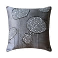 thumbnail image 1 of The HomeCentric Cushion Cover For Couch, Grey Pillow Cover, 3D Metallic Sequins and Beaded Flower Throw Pillow Covers Pack of 2, 18x18 inch (45x45 cm) Silk Pillows Covers Couch - Silver Ball Bearings, 1 of 9
