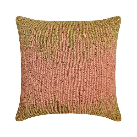 The HomeCentric Cushion Cover, Pink Cushion Covers, Beaded Ombre Pillows Cover, Pillow Covers Pack of 2, 18x18 inch (45x45 cm) Square Silk Pillows Cover, Decorative Throw Pillow, - Pink Phenomena