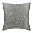 thumbnail image 1 of The HomeCentric Cushion Cover Silver Pillow Cover Gold Crystals Damask Embroidered Pillow Cover Pack of 2 18x18 inch (45x45 cm) Throw Pillow Cover Square Silk Pillowcase Floral - Silver Gold Damask, 1 of 3
