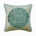 thumbnail image 1 of The HomeCentric Cushion Cover For Sofa, Decorative Blue Pack of 2, 24x24 inch (60x60 cm) Throw Pillow Cover&nbsp;For Sofa, Velvet Applique Pillowcase&nbsp;With Zipper, Floral Style Easter - Blue Scent, 1 of 4