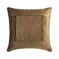 thumbnail image 1 of The HomeCentric Cushion Covers, Brown Pack of 2, 24x24 inch (60x60 cm) Throw Pillows, Velvet Beaded Throw Pillows For Couch, Solid Color Pattern Modern Style Easter - Esquire Brown, 1 of 3