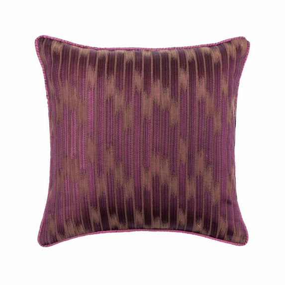The HomeCentric Cushion Covers For Chairs, Purple Pack of 2, 20x20 inch (50x50 cm) Throw Pillow Covers, Jacquard Silk Striped Throw Pillows For Couch, Striped Modern Style Easter - Purple Treat
