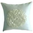 thumbnail image 1 of The HomeCentric Cushion Covers For Couch Ivory Shams Ruffle Flower Medallion Floral Theme Pillow Shams Pack of 2 24x24 inch (60x60 cm) Pillow Shams Square Silk Pillow Sham Pillow Shams - Vintageous, 1 of 4