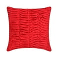 thumbnail image 1 of The HomeCentric Cushion Covers For Couch, Pack of 2, 22x22 inch (55x55 cm) Pillow Cover, Red Pillows Cover, Pintucks Solid Color Pillow Cases, Faux Suede Throw Pillow Covers, Solid - Red Wind Folds, 1 of 7