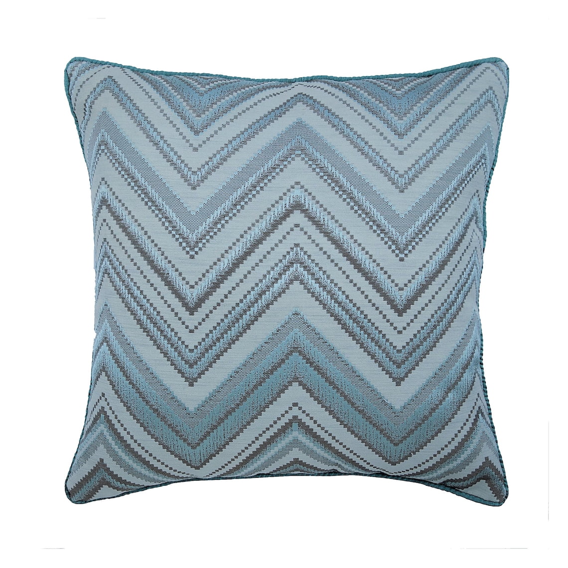The HomeCentric Cushion Covers, Decorative Blue Designer Throw Pillow Covers Pack of 2, 16x16 inch (40x40 cm), Jacquard Cushion Cover, Chevron, Contemporary Throw Pillow Covers Easter - Chevron Blues
