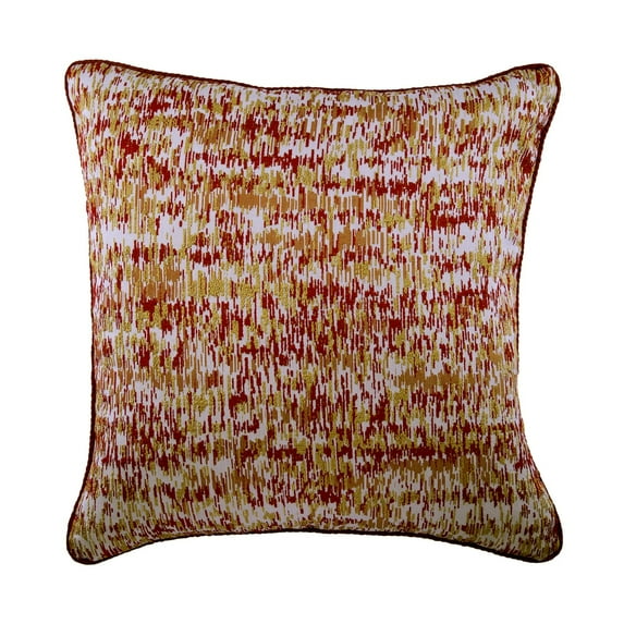 The HomeCentric Cushion Covers, Decorative Pillow Cover, Designer Red Gold Decorative Pillow Cover, Pack of 2, 18x18 inch (45x45 cm) Jacquard Pillowcase, Square Throw Pillow Cover, - Foiled Red Decor