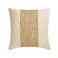 thumbnail image 1 of The HomeCentric Cushion Covers, Natural Beige Euro Size Pillow Covers Pack of 2, 26x26 inch (65x65 cm) Linen Euro Size Pillow Shams, Striped, Jute Lace, Euro Pillow Shams Easter - Linen Memories, 1 of 3