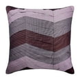 thumbnail image 1 of The HomeCentric Cushion Covers, Plum Decorative Pillow Covers Pack of 2, 16x16 inch (40x40 cm), Silk Throw Pillows For Couch, Chevron, Modern Accent Pillow Covers Easter - Plum Waves, 1 of 3