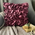 thumbnail image 1 of The HomeCentric Cushion Covers Purple Accent Pillows Vintage Style Ruffles Shabby Chic Pillows Cover Pack of 2 20x20 inch (50x50 cm) Pillow Covers Solid Cushion Covers Square Satin - Vintage Vines, 1 of 10