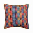 thumbnail image 1 of The HomeCentric Custom Cushion Cover, Decorative Orange Pack of 2, 16"x16" (40x40 cm) Throw Pillows For Couch, Burlap Checkered Cushion Cover, Checkered Pattern Modern Style Easter - Hue Check, 1 of 4