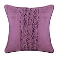 thumbnail image 1 of The HomeCentric Custom Cushion Cover Purple Designer Fabric Pillow Covers Pack of 2 16x16 inch (40x40 cm) Velvet Throw Pillows For Couch Solid Color Knots Checkered Decorative Pillow - Purple Love, 1 of 3