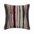 thumbnail image 1 of The HomeCentric Custom Pillow Case, Purple Pack of 2, 14x14 inch (35x35 cm) Cushion Cover, Jacquard Silk Abstract Pillow Cover&nbsp;For Sofa, Striped Pattern Contemporary - Berry Martini, 1 of 6