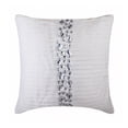 thumbnail image 1 of The HomeCentric Custom Pillow Case, White Decorative Pillow Cover, Pintucks Crystals Pillow Cover, Pack of 2, 14x14 inch (35x35 cm) Decorative Pillow Cover, Square Silk Pillowcase - Precious Crystals, 1 of 10