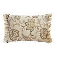 thumbnail image 1 of The HomeCentric Decorative Beige Pack of 2, 12"x16" (30x40 cm) Lumbar Pillow Cover, Linen Pearl, Embroidery & Lace Oblong Pillow, Floral Pattern Contemporary Style - Pearla, 1 of 3
