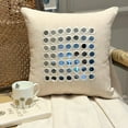 thumbnail image 1 of The HomeCentric Decorative Beige Pack of 2, 14x14 inch (35x35 cm) Throw Pillow Covers, Linen Mirror Embroidery Throw Pillows For Sofa, Geometric Pattern Contemporary Style Easter - Adrish, 1 of 10