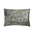 thumbnail image 1 of The HomeCentric Decorative Blue 12"x18" (30x45 cm) Lumbar Pillow Cover, Jacquard Foil & Beaded Oblong Pillow, Geometric Pattern Modern Style - Silver Ore, 1 of 3