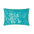 thumbnail image 1 of The HomeCentric Decorative Blue 12"x18" (30x45 cm) Lumbar Pillow Cover, Silk Beaded & Sequins Oblong Pillow, Geometric Pattern Modern Style - All Eyes on Aqua, 1 of 4