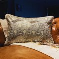 thumbnail image 1 of The HomeCentric Decorative Gold Pack of 2, 12"x20" (30x50 cm) Oblong Sofa Pillow Case, Faux Leather Beaded Pattern Pillow Cover Couch, Animal Pattern Modern Style - Animal Bling, 1 of 9