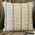 thumbnail image 1 of The HomeCentric Decorative Grey Pack of 2, 18"x18" (45x45 cm) Throw Pillows, Velvet Striped & Crystal Embroidery Throw Pillows For Couch, Striped Pattern Modern Style - Stripe Dream, 1 of 10