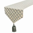 thumbnail image 1 of The HomeCentric Decorative Grey Table Runner 6 Seater Table Runner (14 x 72 inch) Embroidery & Lattice Table Runner, Linen fabric Table Linen, Geometric Modern - Geometrix Threads, 1 of 10