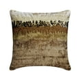thumbnail image 1 of The HomeCentric Decorative Ivory & Gold Pack of 2, 24x24 inch (60x60 cm) Throw Pillow Cases, Jacquard Foil, Beaded & Sequins Throw Pillows For Sofa, Abstract Pattern Modern Style - Sparkle Me Plenty, 1 of 3