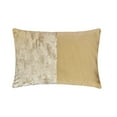 thumbnail image 1 of The HomeCentric Decorative Lumbar Pillow Cover Beige , Pack Of 2, 12"x18" (30x45 cm) Suede Patchwork, Foil Lumbar Cushion Covers For Sofa, Couch, Bed And Patio, Patchwork Modern Style - Gold Glint, 1 of 9