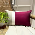 thumbnail image 1 of The HomeCentric Decorative Lumbar Pillow Cover Berry Pink 12"x20" (30x50 cm) Silk Color Block, Patchwork, Silk Pillow Cover For Sofa, Couch, Bed, Patio And outdoor, Modern - Berry Silk Essence, 1 of 10