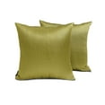 thumbnail image 1 of The HomeCentric Decorative Lumbar Pillow Cover Olive Green Pack Of 2, 12"x20" (30x50 cm) Art Silk Plain & Solid Oblong Pillow Cover, Solid Modern Style - Olive Green Luxury, 1 of 5