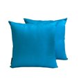 thumbnail image 1 of The HomeCentric Decorative Lumbar Pillow Cover Peacock Blue Pack Of 2, 12"x14" (30x35 cm) Art Silk Plain & Solid Oblong Pillow Cover, Solid Modern Style - Peacock Blue Luxury, 1 of 5