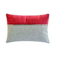 thumbnail image 1 of The HomeCentric Decorative Lumbar Pillow Cover Red & Grey, 12"x24" (30x60 cm) Linen Patchwork, Corduroy, Linne Oblong Pillow Cover, Patchwork Modern Style - Berry Bliss Red, 1 of 5