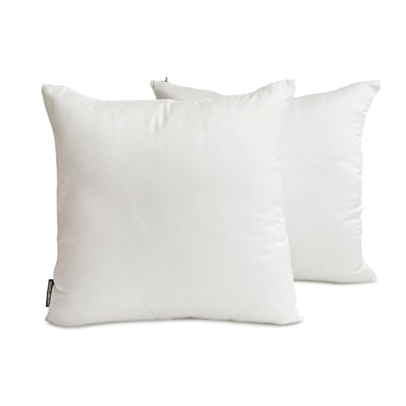 The HomeCentric Decorative Lumbar Pillow Cover White Pack Of 2, 20"x30" (50x75 cm) Art Silk Plain & Solid Oblong Pillow Cover, Solid Modern Style - White Luxury