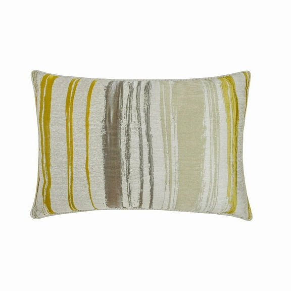 The HomeCentric Decorative Lumbar Pillow Cover Yellow , 12"x16" (30x40 cm) Jacquard Abstract, Jacquard Lumbar Cushion Covers For Sofa, Couch, Bed And Patio, Abstarct Modern Style - Pigment Puddle