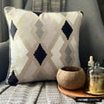 thumbnail image 1 of The HomeCentric Decorative Pillow Cases Beige Pack of 2, 20"x20" (50x50 cm) Cotton Embroidery Throw Pillow Cover For Sofa, Abstract Modern Style - Paternella, 1 of 9