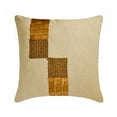 thumbnail image 1 of The HomeCentric Decorative Pillow Cases Gold 14"x14" (35x35 cm) Linen Sequins, Beaded & Handmade Throw Pillow Cover For Sofa, Abstract Modern Style - Glint Of Gold, 1 of 5