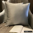 thumbnail image 1 of The HomeCentric Decorative Pillow Cases Light Gray Pack of 2, 20"x20" (50x50 cm) Satin Solid Throw Pillow Cover For Sofa, Solid Modern Style - Light Gray Slub Satin, 1 of 10