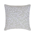 thumbnail image 1 of The HomeCentric Decorative Pillow Cases White 18"x18" (45x45 cm) Silk White Crystals, White Stones, Hand Embroidery Throw Pillow Cover For Sofa, Geometric Modern Style - Vanilla Blanc, 1 of 5