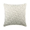 thumbnail image 1 of The HomeCentric Decorative Pillow Cover, Decorative Ivory Pack of 2, 18"x18" (45x45 cm) Throw Pillow Covers, Linen Beaded Throw Pillows For Sofa, Abstract Contemporary Style Easter - Chain Princess, 1 of 3