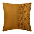 thumbnail image 1 of The HomeCentric Decorative Pillow Cover Gold Brown Throw Pillow Cover Pintucks Solid Pillow Cover Decorative Pillow Cover Pack of 2 14x14 inch (35x35 cm) Gold Brown Square Silk - Gold Brown Pleats, 1 of 5