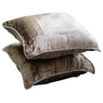 thumbnail image 1 of The HomeCentric Decorative Pillow Cover, Light Brown Decorative Pillow Covers Pack of 2, 16x16 inch (40x40 cm) Velvet Throw Pillow Covers, Solid Color, Cushion Cover&nbsp;Couch Easter - Choco Shimmer, 1 of 3