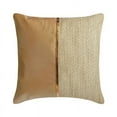 thumbnail image 1 of The HomeCentric Decorative Pillow Cover, Rose Gold Pack of 2, 24x24 inch (60x60 cm) Pillow Cases, Faux Leather & Jute Jute Textured & Metallic Tape Throw Pillows For Sofa, Solid Color - Rose Gold Jute, 1 of 3