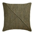 thumbnail image 1 of The HomeCentric Decorative Pillow Cover, Teal Green & Beige Pack of 2, 16"x16" (40x40 cm) Accent Cushion Covers, Jute & Linen Striped Throw Pillows For Sofa, Striped Contemporary Style - Jute Combo, 1 of 3