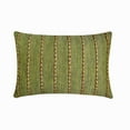 thumbnail image 1 of The HomeCentric Decorative Pillow Covers Green Pack of 2, 12"x24" (30x60 cm) Lumbar Pillow Cover, Jute Lace, Chevron Weave Oblong Cushion Covers, Chevron Contemporary - Mossy Jute Magic, 1 of 5