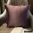 thumbnail image 1 of The HomeCentric Decorative Pillow Covers Lilac Pack of 2, 18"x18" (45x45 cm) Satin Solid Cushion Covers For Sofa, Solid Modern Style - Lilac Slub Satin, 1 of 10