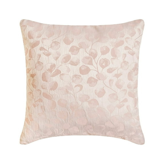 The HomeCentric Decorative Pillow Covers Pink Pack of 2, 14"x14" (35x35 cm) Jacquard Floral Cushion Covers For Sofa, Floral Modern Style - Pastel Petal Pink