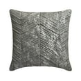 thumbnail image 1 of The HomeCentric Decorative Pillow Covers Silver & Grey 16"x16" (40x40 cm) Jacquard Chevron, Foil, Quilted Cushion Covers For Sofa, Geometric Modern Style - Shimmering Vortex, 1 of 3
