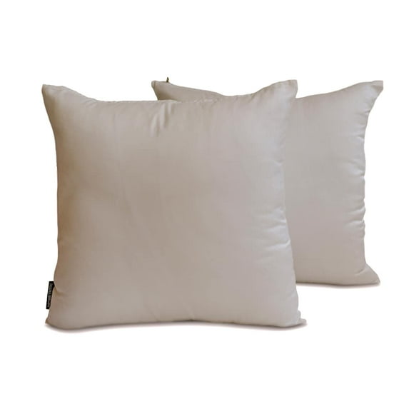 The HomeCentric Decorative Plain Pillow Cover Light Gray Pack of 2, 18"x18" (45x45 cm) Pillow Cases, Art Silk Plain & Solid Cushion Covers For Sofa, Solid Modern Style - Light Gray Luxury
