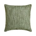 thumbnail image 1 of The HomeCentric Decorative Sage & Beige 22"x22" (55x55 cm) Throw Pillows, Jute Lace & Moroccan Throw Pillows For Couch, Solid Pattern Contemporary Style - Sage Jute, 1 of 3
