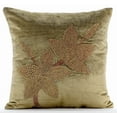 thumbnail image 1 of The HomeCentric Decorative Sage Green Euro Pillow Shams Pack of 2, 26x26 inch (65x65 cm), Velvet Euro Size Pillow Covers, Nature & Floral, Zardozi, Modern Euro Size Pillowcases Easter - Enlightenment, 1 of 3