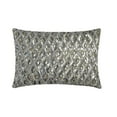 thumbnail image 1 of The HomeCentric Decorative Silver Pack of 2, 12"x14" (30x35 cm) Lumbar Pillow Cover, Silk Sequins & Crystal Oblong Pillow, Geometric Pattern Modern Style - Silver Jubilee, 1 of 9