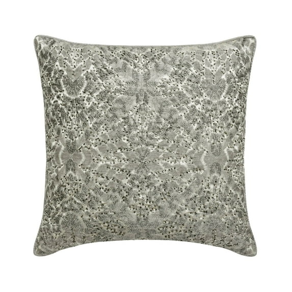 The HomeCentric Decorative Throw Pillow Cases Grey 20"x20" (50x50 cm) Jacquard Bead Embroidery, Textured & Jacquard Cushion Covers For Sofa, Abstract Modern Style - Ashen Splatter